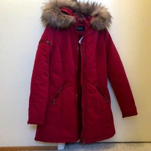 ANDRADE- ZIPPER ACCENT FAUX FUR TRIM- NWT